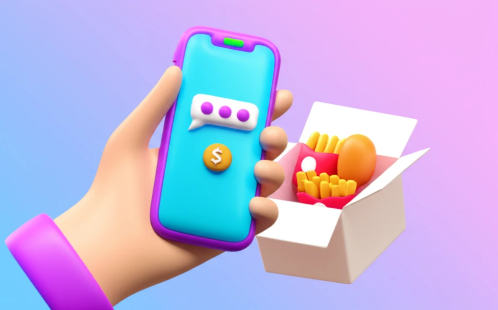 배달 앱 주문 확인 이미지