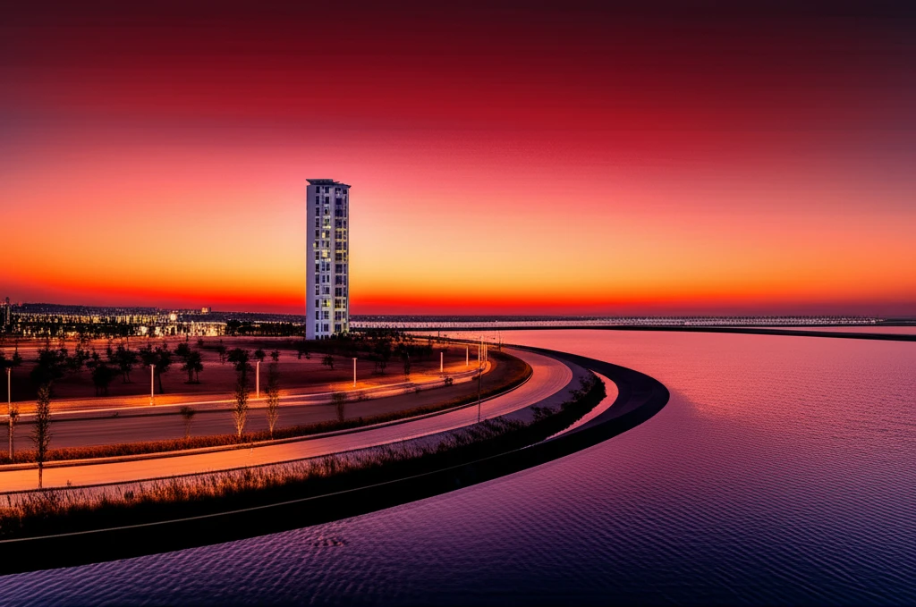 정서진 낙조 풍경