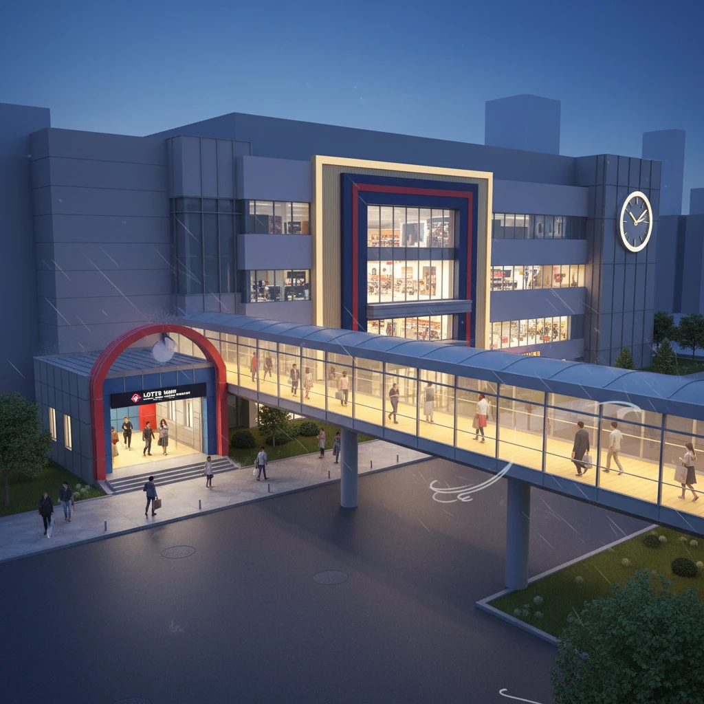 롯데마트 동래점 전경 및 연결통로